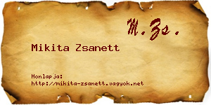 Mikita Zsanett névjegykártya
